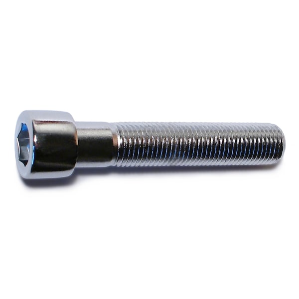 Midwest Fastener 3/8"-24 Socket Head Cap Screw, Chrome Plated Steel, 2 in Length, 8 PK 79787 - main